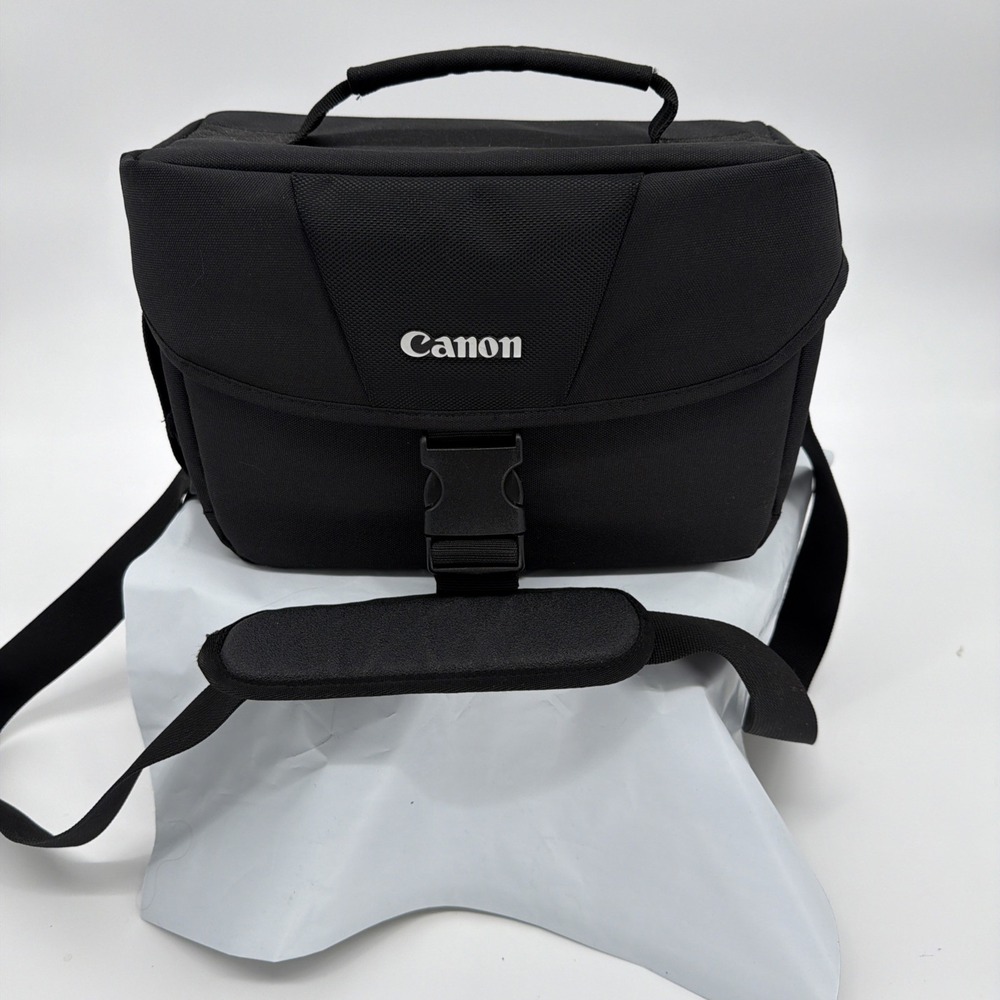 Canon EOS 200ES Camera Bag Black Shoulder Case w/ Self Adjustable Divider